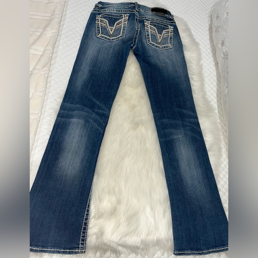 Vigoss The Chelsea Sequined Bootcut Jeans, Size 27